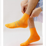 瑞尔士专业跑步袜运动袜户外徒步男女透气越野跑防滑篮球吸汗马拉松中筒 【中筒】橙色薄款 大码(39-44码) 实拍图