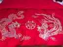 百丽丝水星家纺出品结婚四件套婚庆纯棉刺绣婚房套件大红色被套龙凤刺绣 实拍图