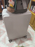 翰采大容量行李箱可上飞机前开盖登机箱小型密码箱旅行箱拉杆箱皮箱 双隔离侧开口【明日达/送上门】奶白色 28英寸 【多人长途】多功能/加厚/顶配 实拍图