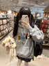 LEMANISM加绒卫衣男明星同款腊肠狗春秋长袖T恤连帽宽松情侣外套女 浅灰色 L 实拍图
