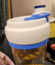 乐扣乐扣（LOCK&LOCK）磁弹杯 玻璃水杯泡茶杯磁吸茶水分离杯子男女户外便携 550mL深蓝 实拍图