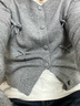 茵曼（INMAN）毛衣女蝴蝶结针织开衫2025春季节女装新款荷叶袖气质外套 格调灰 S 实拍图