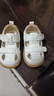 牧童宝宝学步鞋秋冬款婴幼儿童鞋软底皮面小白鞋女童机能鞋男童步前鞋 贝壳白（夏凉鞋） 17 鞋内长12.8cm 实拍图