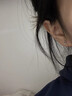 QMXDS999纯银双镂空星星耳钉女洗睡免摘养耳洞过敏耳棒耳骨儿童饰 S999足银星星耳钉一对+S999足银耳堵 实拍图