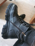 强人户外保暖男靴头层牛皮冬季棉鞋全羊毛厚底雪地靴 JD127CE 黑色 41 实拍图
