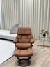 思特莱斯（Stressless）北欧进口真皮单人沙发椅客厅舒适躺椅 带脚蹬 新白兰地色【现货】 实拍图