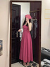 具趣茶歇法式玫红色吊带连衣裙子女夏季新款收腰显瘦海边度假长裙 玫红色 M 80-100斤 实拍图