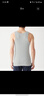 MUJI男式 无缝罗纹编织背心 2件装 内衣家居服 FA01CC3S 灰色 XL 实拍图