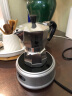 比乐蒂（Bialetti） 摩卡壶 经典手冲咖啡壶家用意式浓缩咖啡机露营滴滤萃取八角壶 3杯份+咖啡粉+4.0电陶炉(雅致银) 120ml 实拍图