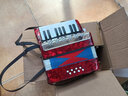 Blazefine儿童手风琴音乐玩具17键8贝斯 实木非塑料 音乐早教乐器启蒙礼物 8贝司红色【实木材质】 实拍图
