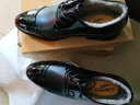 卡帝乐鳄鱼（CARTELO）男士保暖加绒商务正装职场低帮冬季加厚皮鞋子男M1057 黑色 42 实拍图