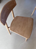 源氏木语实木餐椅北欧风橡木靠背椅家用多材质休闲椅现代简约餐厅吃饭椅子 橡木原木色0.47米软包椅梨白 实拍图