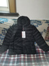鸭鸭佟丽娅同款轻薄羽绒服女冬短款新款薄款高端时尚女款秋冬外套KXM 黑色【连帽款】 XL 实拍图