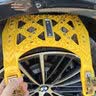 亿饰汽车防滑链suv轿车小车雪地通用不伤轮胎全包围式橡胶防滑扎带链 黄色6条装【165-265】钢板防滑 实拍图