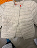 鸭鸭（YAYA）佟丽娅明星同款轻薄羽绒服女短款韩版休闲保暖羽绒内胆轻便外套 米白色 M 实拍图