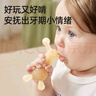 蒂乐小兔子牙胶婴儿磨牙宝宝食品级硅胶口欲期牙咬胶防吃手神器 黄兔 配收纳盒+防掉链 实拍图