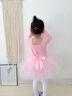 舞东方舞蹈服儿童女秋冬长袖芭蕾舞裙女孩幼儿中国舞跳舞衣服女童练功服 粉色（长袖） 130  (高120-130cm 重38-43斤) 实拍图