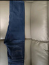 罗蒙（ROMON）牛仔裤男秋冬季裤子男士直筒裤男裤休闲长裤 牛仔黑加绒 33 实拍图
