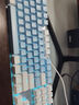 达尔优EK815机械合金版108键多键位机械键盘电竞游戏CF吃鸡LOL双色白蓝键帽全键无冲 87键茶轴（绿白色键帽）29种灯光模式 实拍图
