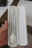 欣美雅（xinmeiya）微波炉加热饭盒上班族耐热玻璃饭盒学生大容量保温水果盒便当盒 岩蓝中长无隔+小圆+包+餐具 实拍图