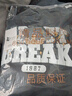 布恩普美式重磅卫衣男春秋季宽松加绒加厚印花卡通青少年学生连帽外套 黑色 3XL 实拍图