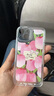 英恺达 适用苹果13手机壳iphone13保护套全包防摔男女款创意保护壳透明彩绘油画卡片郁金香 实拍图