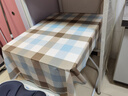 钟爱一生桌布防水防油免洗加厚PVC餐桌布茶几宿舍书桌布 蓝咖大格90*137cm 实拍图