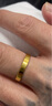 中国黄金（CHINA GOLD）黄金戒指光面钻纹硬金素圈戒指情侣对戒金戒指生日礼物女 18圈号/约1.53g 实拍图