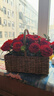 琐拉鲜花速递向日葵玫瑰混搭花束花篮生日礼物全国同城配送 红玫瑰康乃馨混搭手提花篮 实拍图