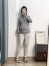 Mom Jane孕妇秋裤内穿春夏薄款家居服产后怀孕期线裤衬裤棉打底裤不勒肚子 白印蔷薇（透气95%棉-200g） XXL（135-170斤） 实拍图