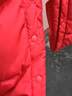 英氏儿童羽绒服秋冬加厚保暖婴儿羽绒服连体衣加厚款宝宝羽绒服连帽 新年红-小金鱼款 90 建议1-2岁 实拍图