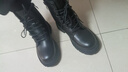 ZHR马丁靴女英伦风百搭厚底短靴女经典加绒女靴 ES08A黑色38  实拍图