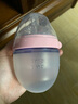 可么多么（como tomo）宽口径硅胶奶瓶婴儿仿母乳防呛 新生儿奶瓶（0-3月) 粉色 150ml 实拍图