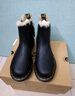 马丁博士（Dr.Martens）2976 Leonore冬加绒厚保暖雪地靴切尔西靴 黑色 38 实拍图