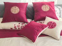 柚言中式红色婚庆四件套结婚纯棉100S长绒棉刺绣新婚被套婚嫁床上用品 【玫瑰情缘】六件套 1.8/2.0米床 床单款 （被套220*240cm） 实拍图