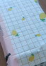 小清新格子桌布防水防油免洗ins风长方形餐桌布茶几桌垫布PVC简约 红酒柠檬 90*137cm 实拍图