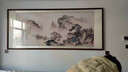 佳得雅新中式客厅装饰画沙发背景墙壁画字画山水画靠山图办公室风景挂画 望云楼A1（陋室铭） 95*251cm宣纸锦绫+有机玻璃+胡桃色实木框（大气款） 实拍图