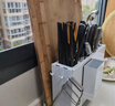 帅仕（shuaishi） 厨房刀架置物架台面刀具架壁挂式菜刀架多功能刀具置物架筷子筒 台面款：磁吸刀架单架+4挂钩 实拍图