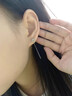 BJYLS999足银玫瑰花耳钉女养耳洞纯银耳线耳环不易过敏免摘耳饰礼物女 999足银玫瑰花银色（耳线款） 实拍图