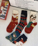 PRIMEET圣诞袜男女袜子冬季圣诞节礼物可爱居家长袜礼盒情侣中筒袜潮秋冬 【热卖主推】圣诞袜子A组- 5双 均码 实拍图