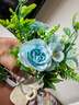 九千谷假花仿真花蓝色玫瑰 盆栽办公室假绿植客厅装饰品小摆件3469 实拍图