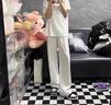 千鹅湖胖妹妹夏季冰丝阔腿裤女2025新款高腰垂感显瘦休闲直筒拖地 乳白色 薄款 【冰丝香蕉裤】有口袋 M 建议【80-100斤】 实拍图