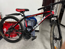 凤凰（Phoenix） 山地自行车成年人男士女士学生变速减震油刹线刹山地车自行车 黑红/铝合金车架/蓝图定位 26寸（身高160-180左右） 30速数字指拨/默认线碟可改油碟 实拍图