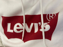 Levi's【特价来袭】李维斯情侣同款经典宽松休闲logo套头连帽卫衣 白色 19622-0018 M 实拍图