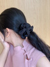 CUQI缎面大肠发圈女ins简约盘发头绳气质扎丸子头皮筋可绑多造型发圈 黑色不勒发不挑发量缎面手感舒适 晒单实拍图