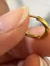 中国黄金（CHINA GOLD）黄金耳钉女士莫比乌斯耳环耳饰足金耳圈七夕情人节生日礼物送女友 莫比乌斯耳环一对 约1g【品牌礼盒】 实拍图