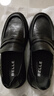 百丽男鞋轻便一脚蹬商务皮鞋舒适真皮软底百搭乐福鞋A1174CM3 黑色 38 (240mm) 实拍图