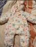 布童晨熙新生儿衣服婴儿连体棉衣冬装男女宝宝外出棉服抱衣冬季哈衣爬服厚 粉色M69 80cm 实拍图