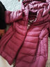 坦博尔轻薄羽绒服女短款宽松脱卸帽秋保暖女士外套TD236256 富贵紫 170  实拍图