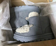 泰兰尼斯冬季新款儿童雪地靴女童毛绒舒适保暖男童防滑靴子 高级灰 27码 实拍图